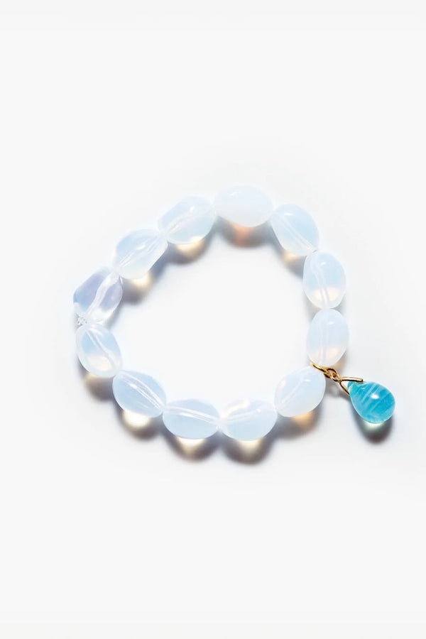 Glass Beads Bracelet Light Blue