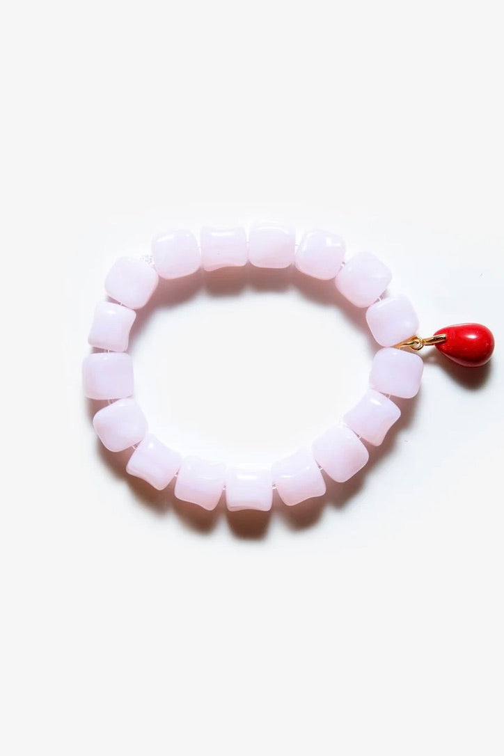 Glass Beads Bracelet Pink