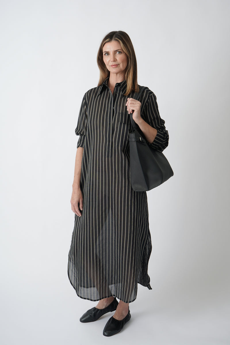 Dua Dress Black Stripe