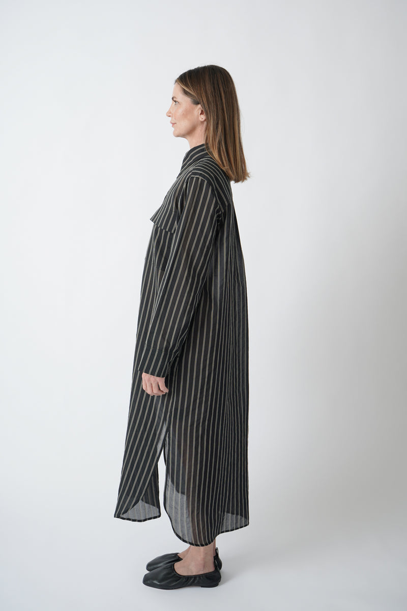 Dua Dress Black Stripe