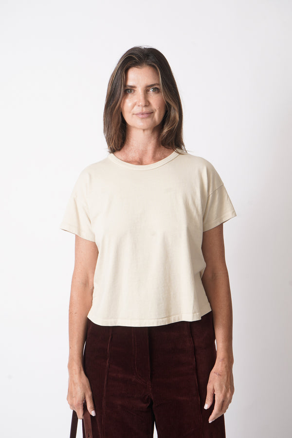 The Boxy Tee Tan