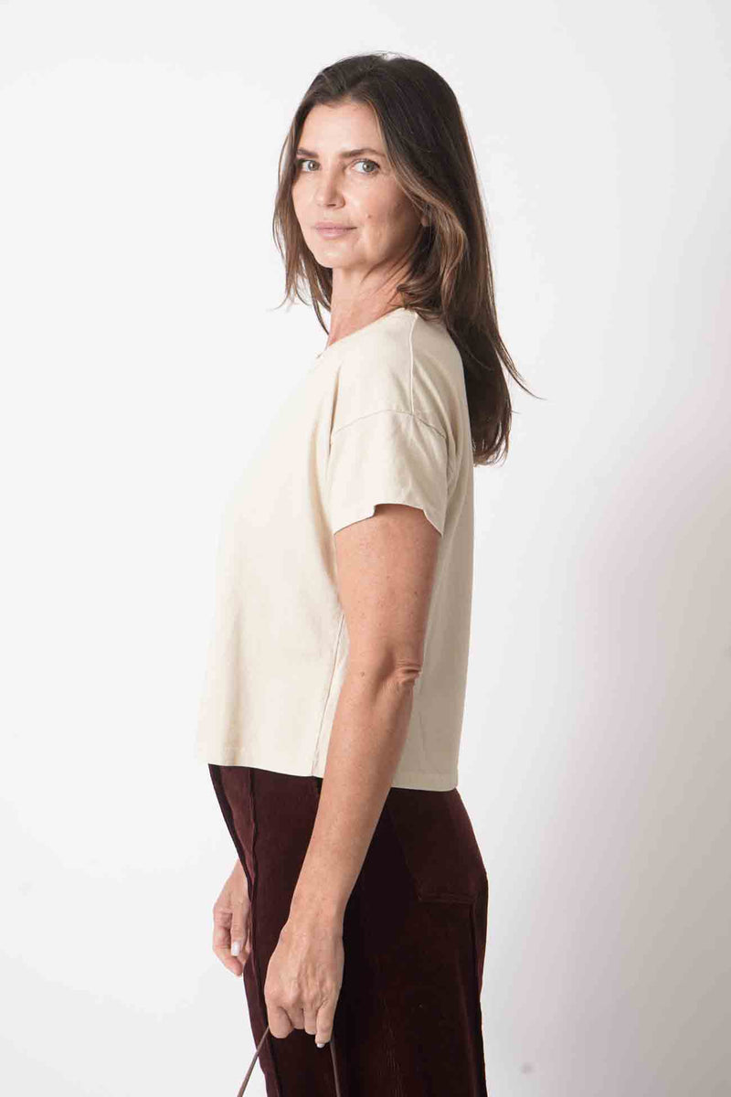 The Boxy Tee Tan