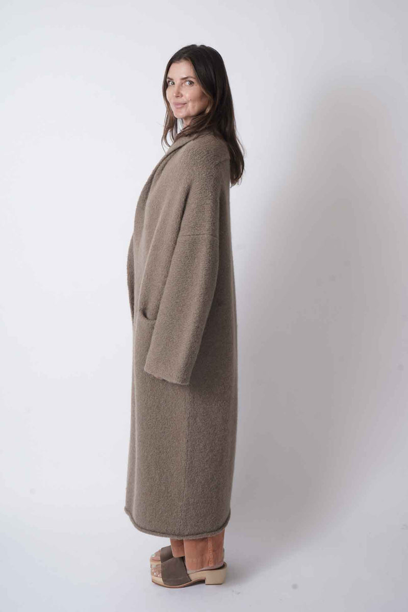 Long Shawl Cardigan Tobacco