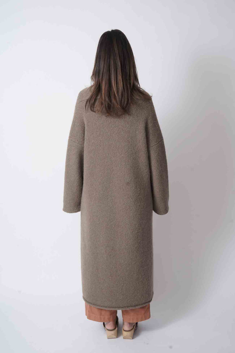 Long Shawl Cardigan Tobacco