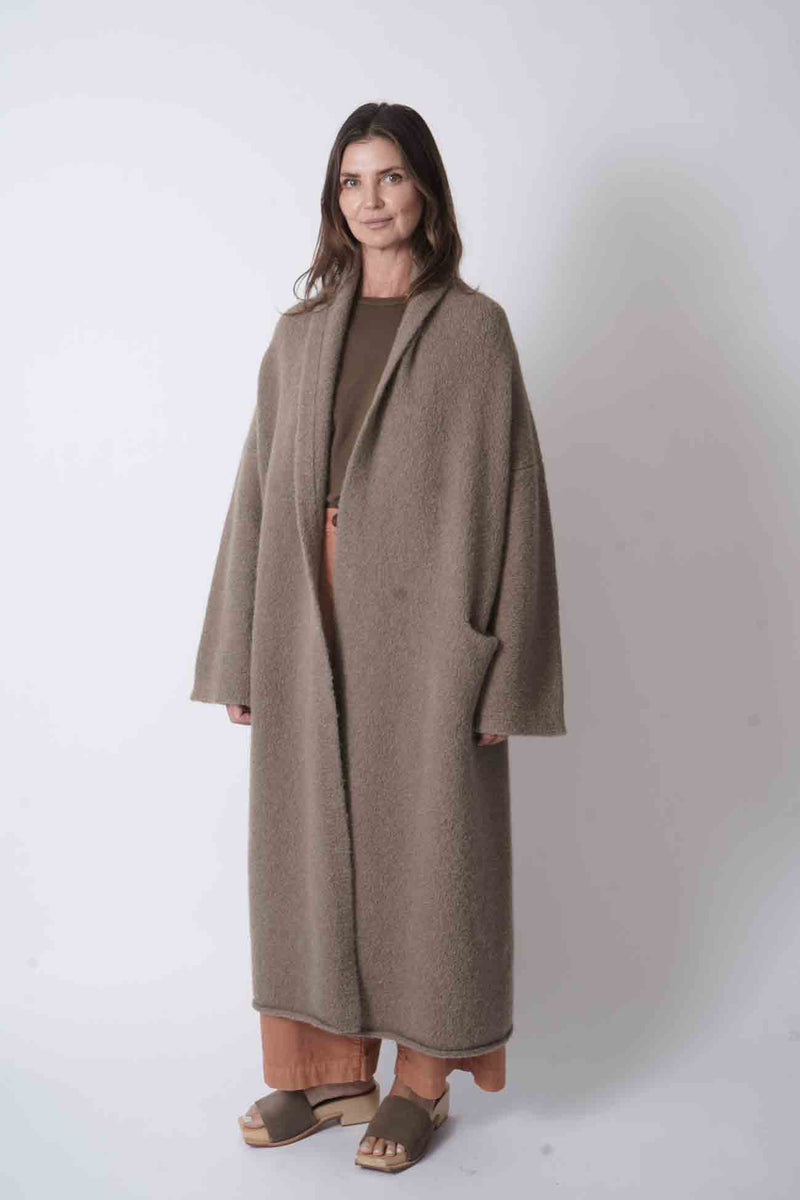 Long Shawl Cardigan Tobacco