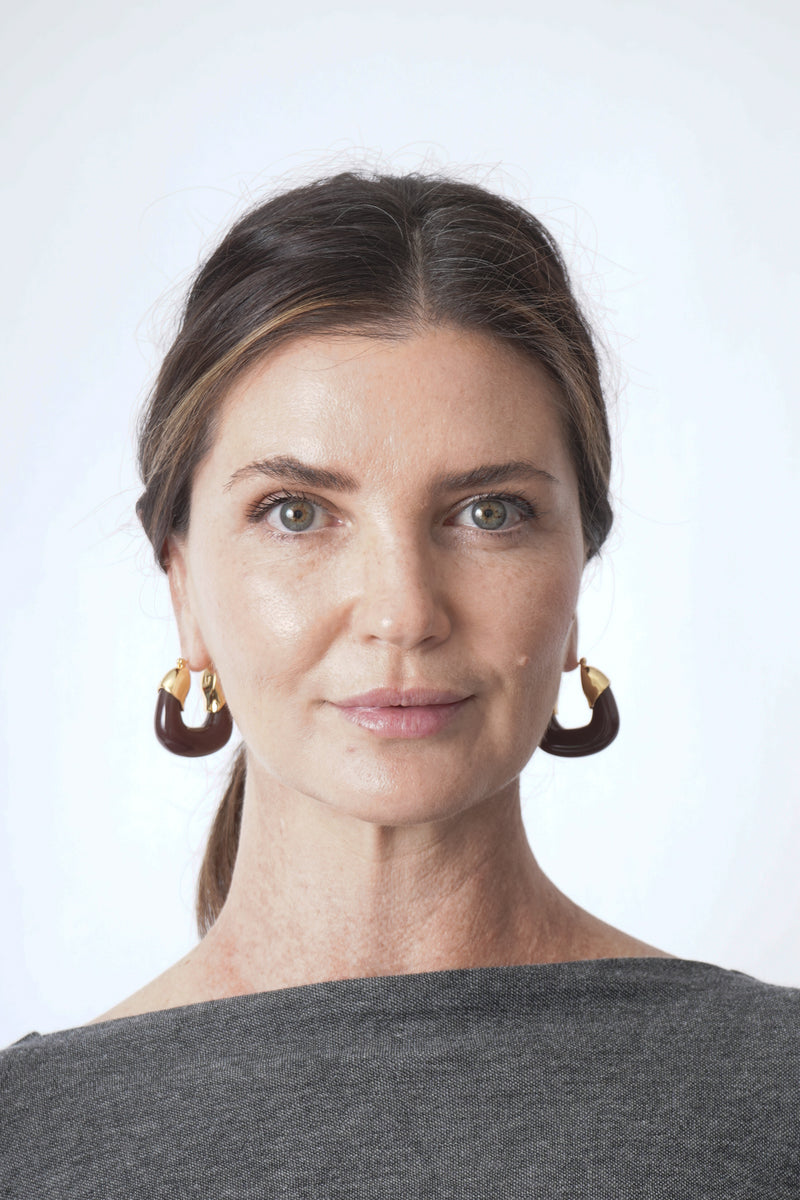 Organic Hoops in Espresso