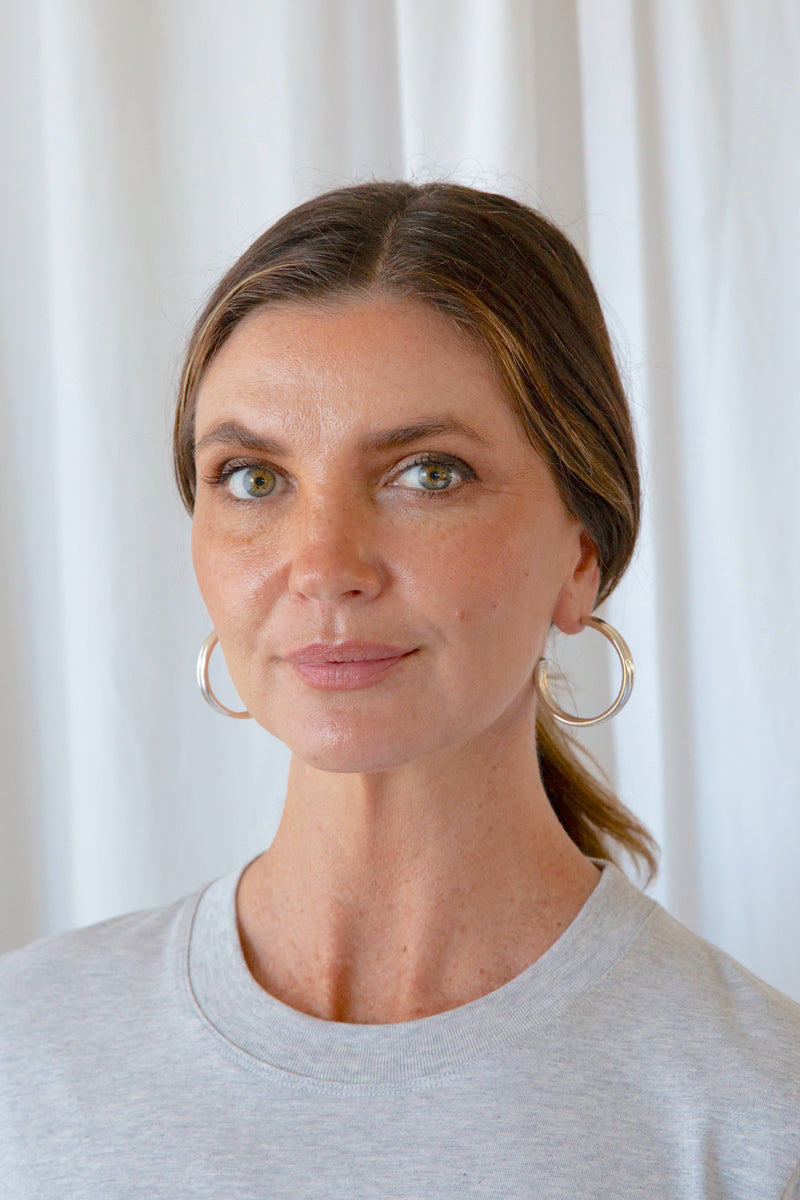Large Double Ridge Hoops