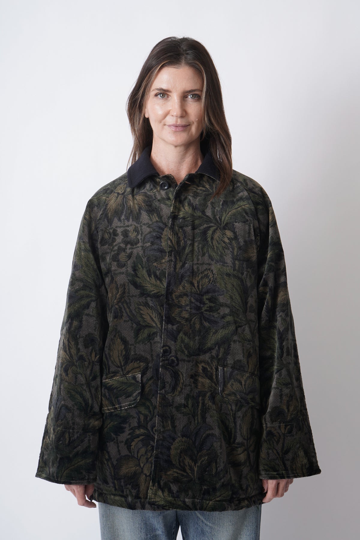 ジャケット・アウター WHIMSY 21AW VANDALISM JACKET WMS-C-008 L Vintage 80s Acid Wash Denim Neon Zip / Cinch Waist Long Jacket