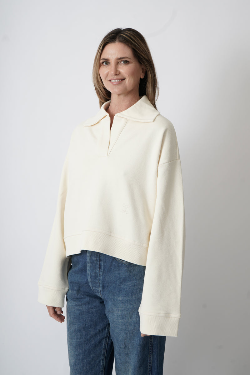 Open Polo Sweatshirt