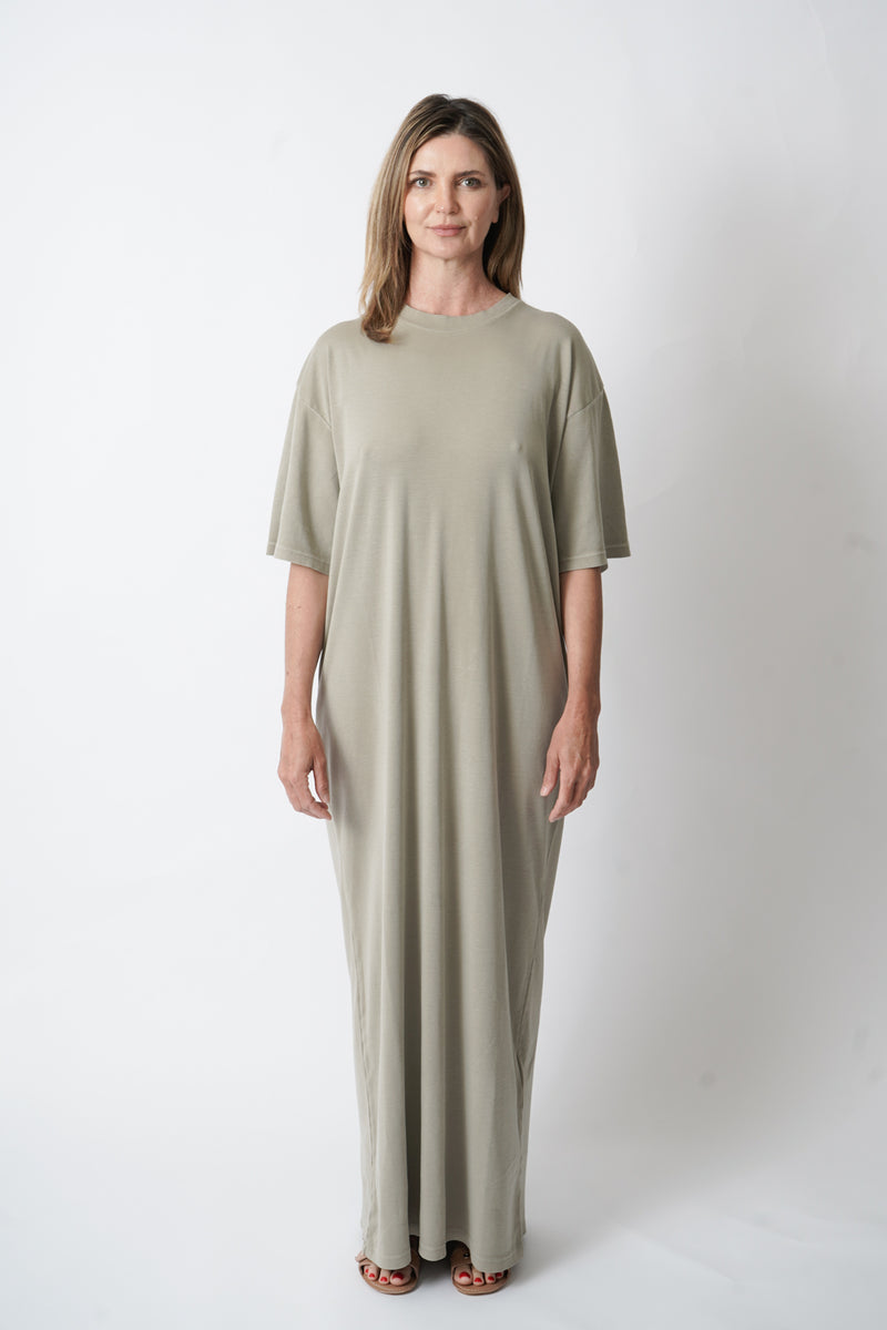Tee Dress in Clay