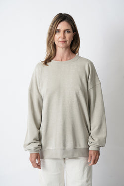 Terry Crewneck in Clay