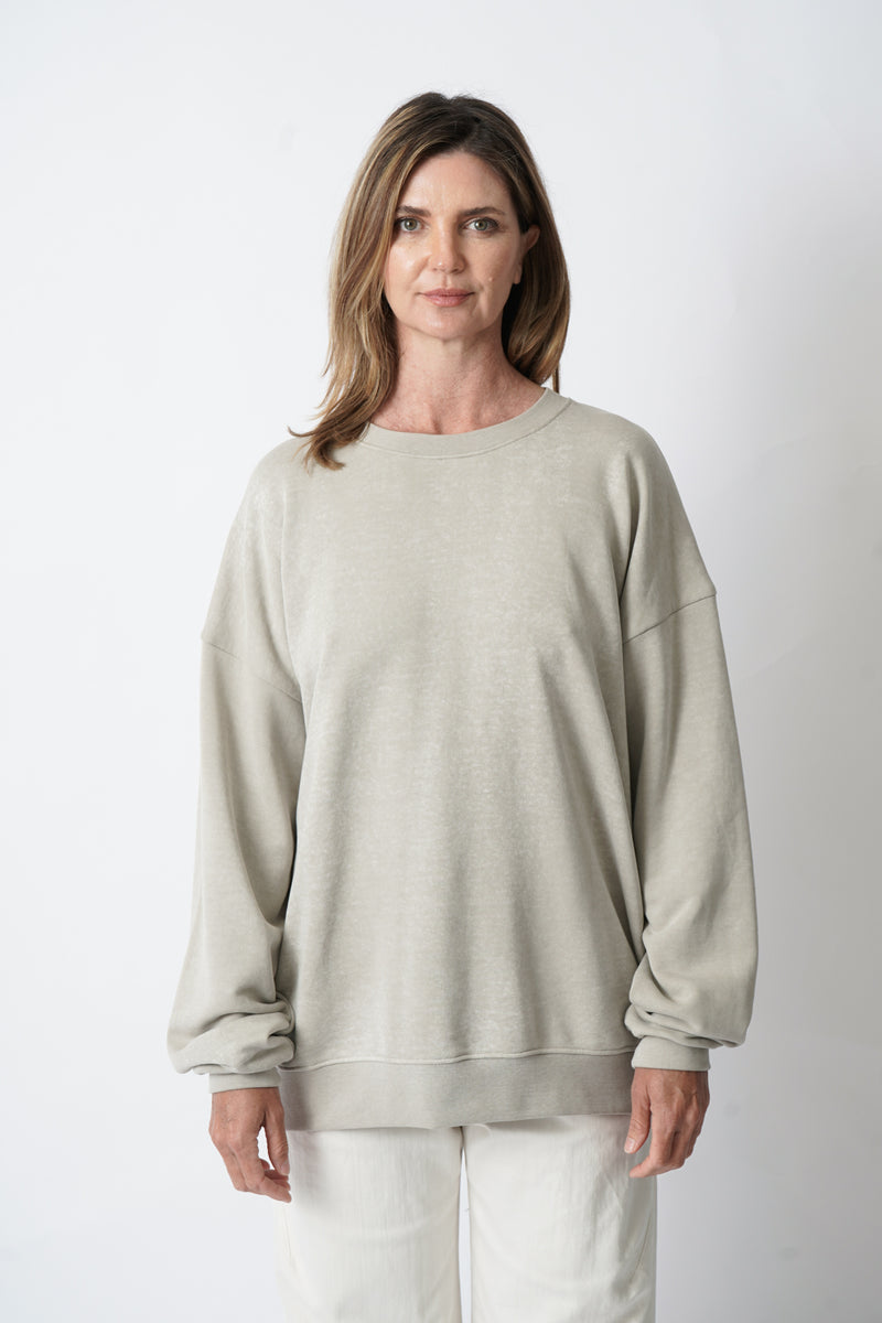Terry Crewneck in Clay