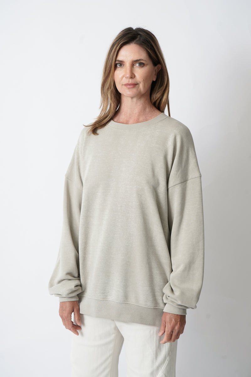 Terry Crewneck in Clay
