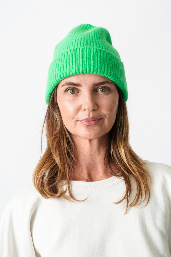 Beanie in Neon Green