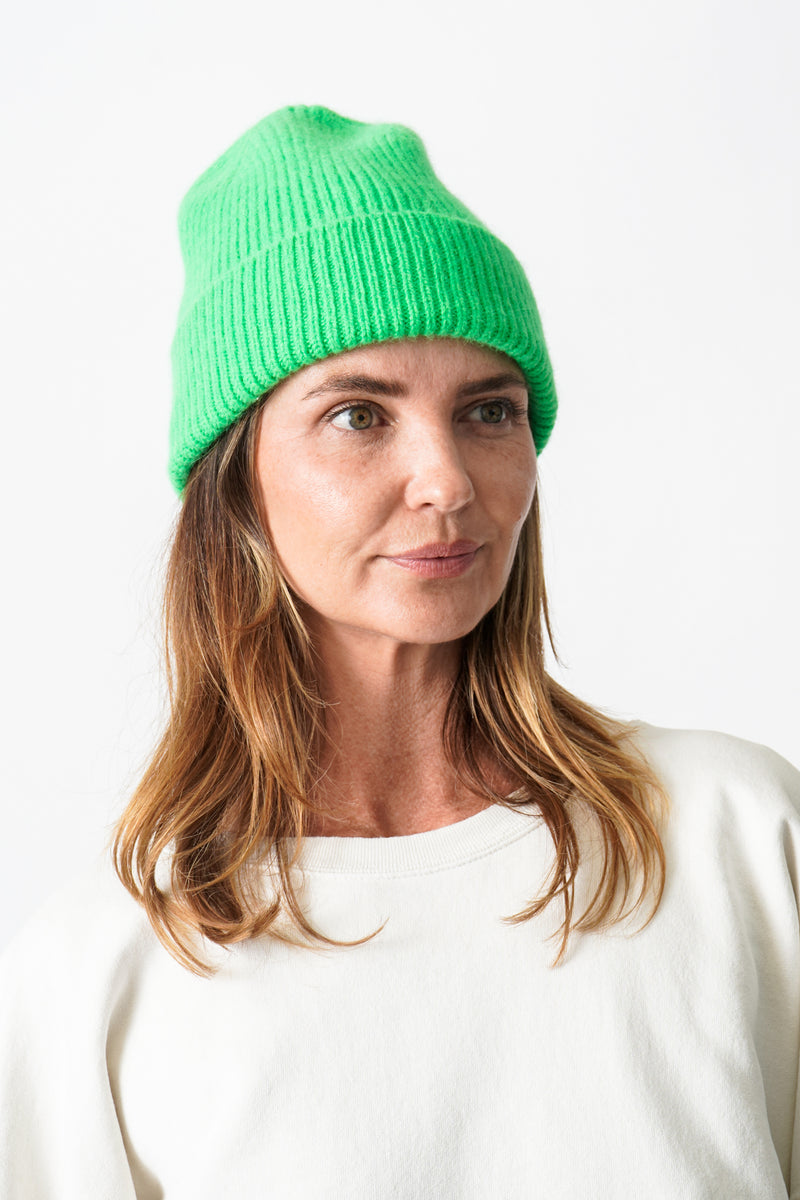 Beanie in Neon Green