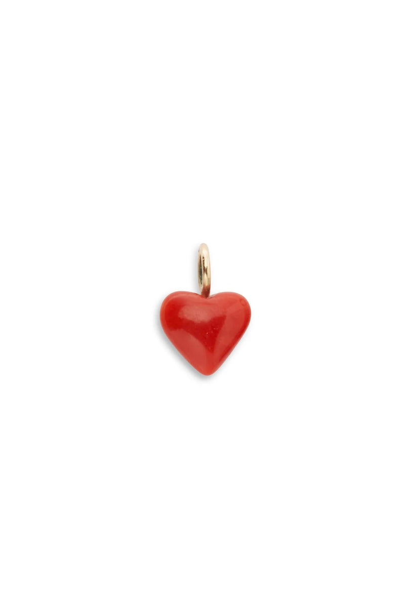 Coral Heart Charm