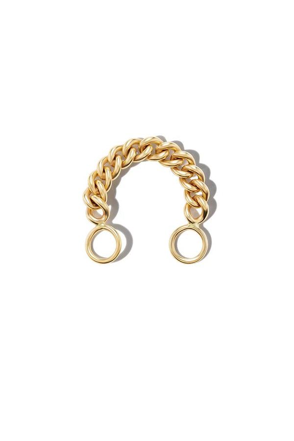 Gold Heavy Curb Chain Ring