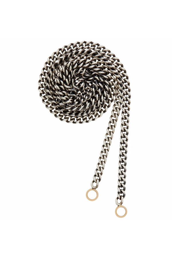 Heavy Curb Chain Necklace Silver