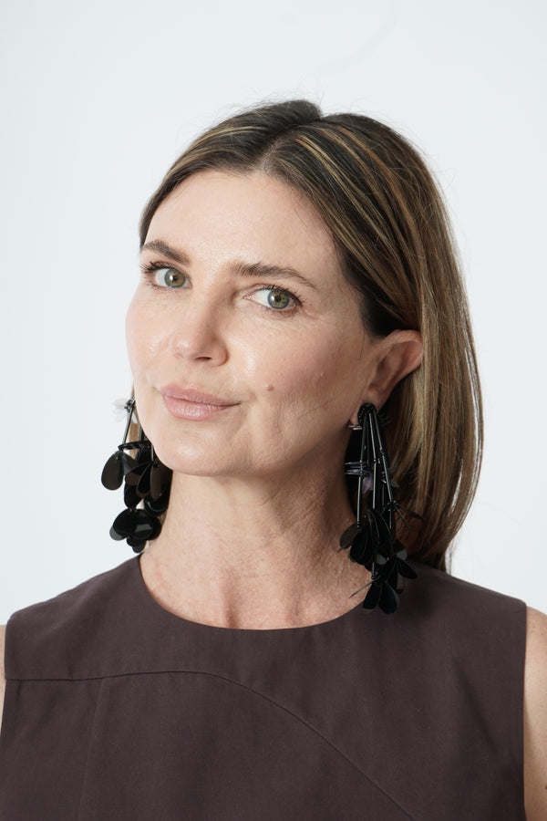 Black Paillette Earrings