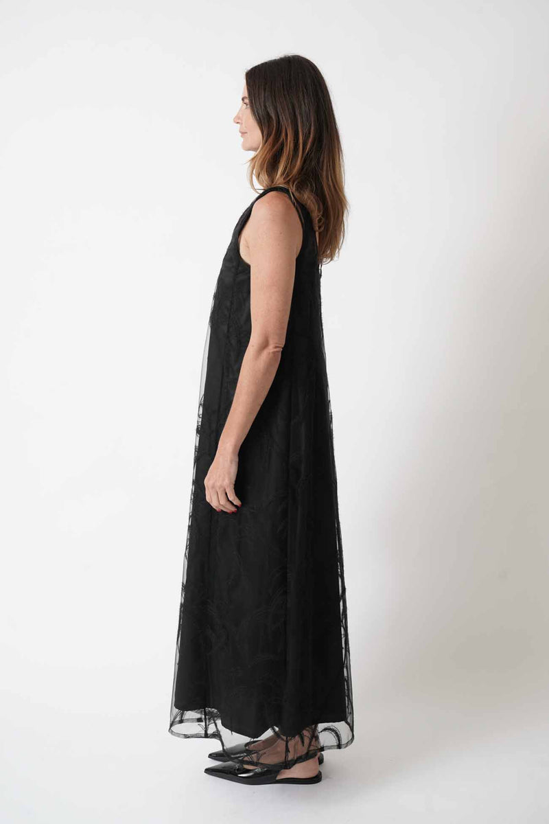 Embroidered Tulle Dress