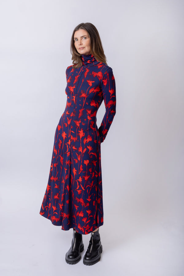 Slinky Turtleneck Dress