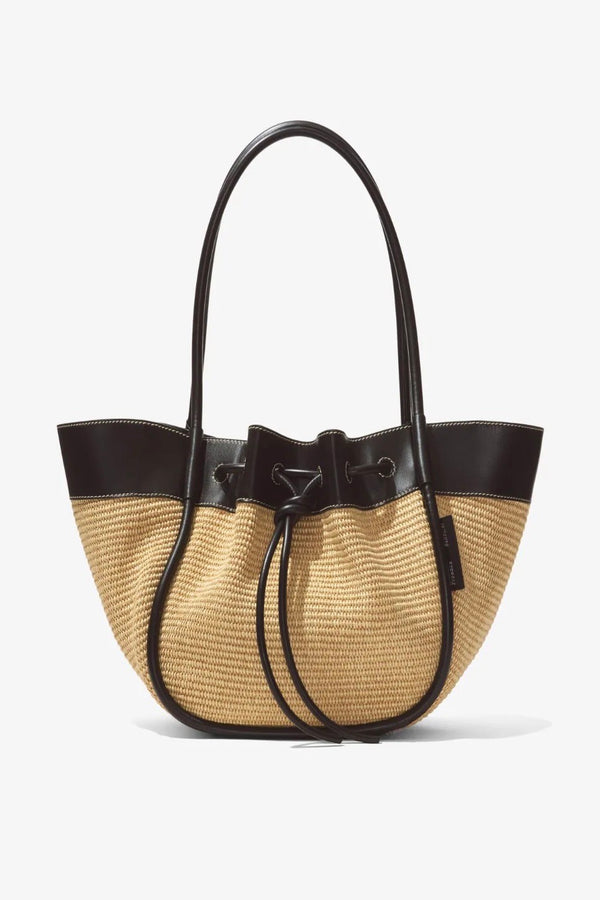 Raffia Ruched Tote